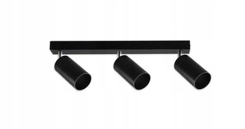 Kinkiet Spot Reflektor LED Lampa Sufitowa Natynkowa BLACK Czarna Nowoczesna GU10 x3