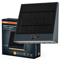 Kinkiet Ogrodowy Lampa Elewacyjna Zewnętrzna LED z Czujnikiem Ruchu i Zmierzchu 10.2W 890lm 3000K Ciepła Ściemnialna Szary IP54 Endura Osram