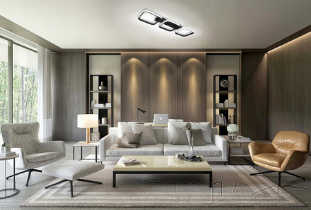 Lampa Sufitowa Żyrandol LED 33W NEBULA CANIS Czarny