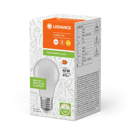 Żarówka LED E27 A55 4.9W = 40W 470lm 2700K Ciepła 200° Ledvance