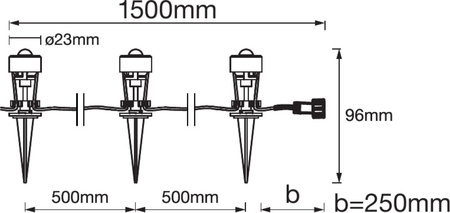 Dekoracyjne Punkty Świetlne LED Ogrodowe 2.1W 160lm 3000K IP65 Przezroczysty Endura Ledvance
