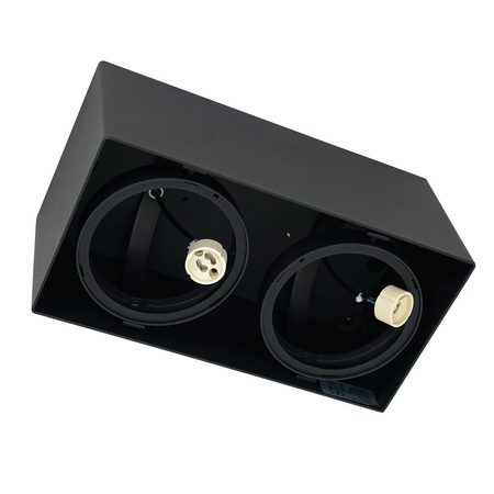 Oprawa Natynkowa Halogenowa Plaza 2xGU10 AR111 Czarna Spot Milagro