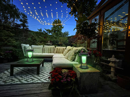 Lampa Ogrodowa Inteligentna Solarna Latarnia 3W 200lm 3000K Ciepła RGB+W Ściemnialna IP44 Czarny SMART+ Bluetooth Solar Ledvance