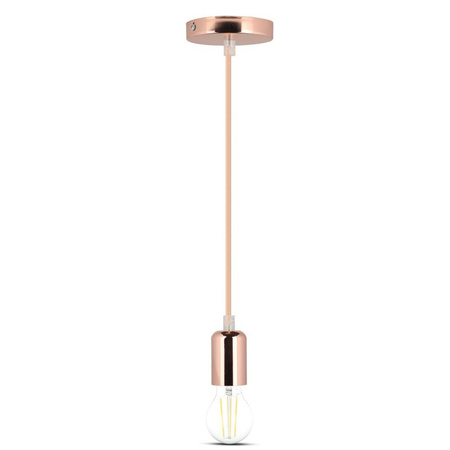 Lampa Wisząca Oprawa E27 Chromowy klosz Rose Gold VT-7448 V-TAC