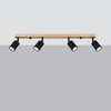 Lampa Sufitowa Oprawa Natynkowa SPOT TUBA Reflektor 4x GU10 Punktowa Ruchoma Tubularna Czarna Brązowa Nowoczesna Verdo Sollux