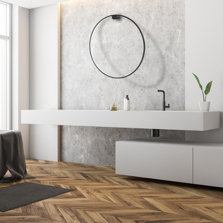 Lampa Ścienna Kinkiet Saturno Czarna 46W LED Milagro