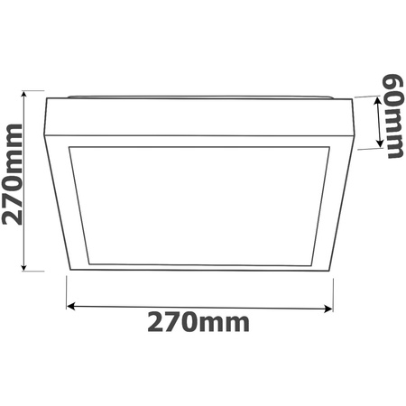 Plafon LED Lampa Sufitowa 2x E27 z Czujnikiem mikrofalowym SOLEN kwadratowy czarny