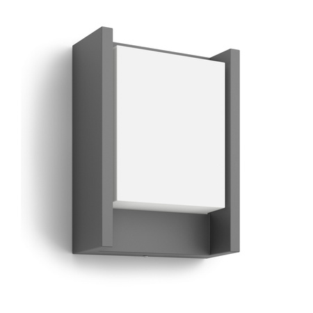 Kinkiet Ogrodowy Lampa Elewacyjna Zewnętrzna LED 4W 800lm 3000K IP44 Antracyt Arbour Ultra Efficient Philips