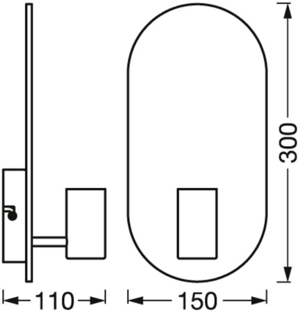 Lampa Ścienna Dekoracyjna Kinkiet Oprawa Natynkowa E27 Brązowy Czarny Decor Ledvance