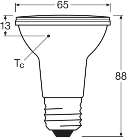 Żarówka LED PAR20 E27 6.4W = 50W 350lm 2700K Ciepła Biała FILAMENT ŚCIEMNIALNA LEDVANCE