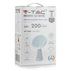 Lampa Stołowa LED Lustro 5W 3000K Do ładowania Biała VT-7905 V-TAC