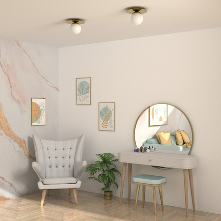 Lampa Sufitowa Natynkowa PLATO 1xE14 Okrągła 20cm Milagro