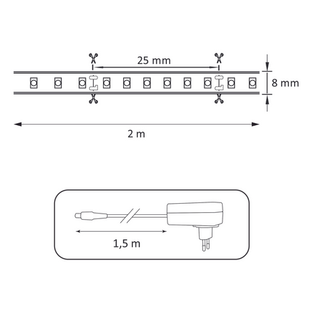 Taśma Pasek LED 18W 1650lm 4000K Neutralna 120° Biała Ściemnialna Sanico Goldlux
