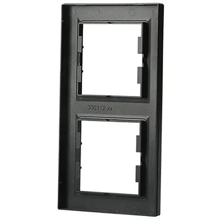 Ramka 2-krotna Pionowa Do Gniazda Podwójna Asfora Antracyt