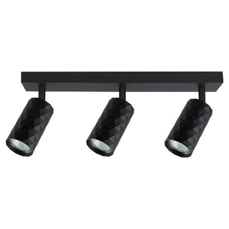 Lampa Sufitowa Spot Tuba Reflektor Oprawa Halogenowa 3x GU10 Ruchomy Czarny Glamour Masterled