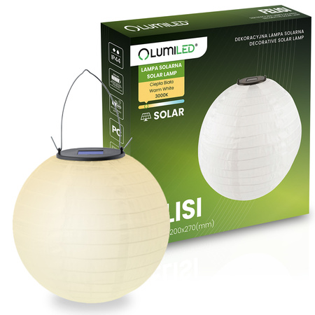 Lampa Solarna Ogrodowa LED FELISI Lampion Origami 20cm LUMILED