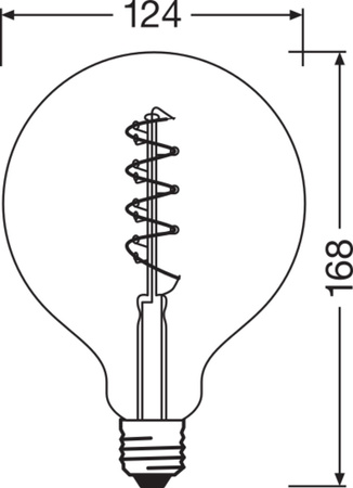 Żarówka LED Dekoracyjna G125 Kula E27 4W = 28W 300lm 2000K Ciepła 300° Ściemnialna Vintage 1906 Osram