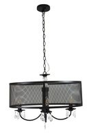 Lampa wisząca sufitowa żyrandol BRESSO 4xE14 GOLDLUX (Polux) elipsa
