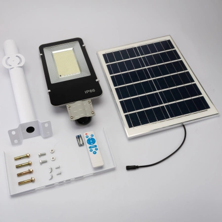 Lampa Solarna Uliczna LED 1000W 100000lm 6500K Zimna Czujnik Zmierzchu MOCNA Latarnia Ogrodowa z Regulowanym Panelem + Uchwyt i Pilot