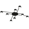 Lampa Sufitowa Żyrandol Oprawa 8x GX53 LED Czarna Nowoczesna Videx