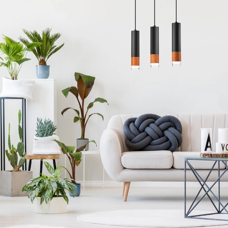 Lampa Wisząca Sufitowa AURELIA 3xE27 Czarna LM-3.152 Lamkur