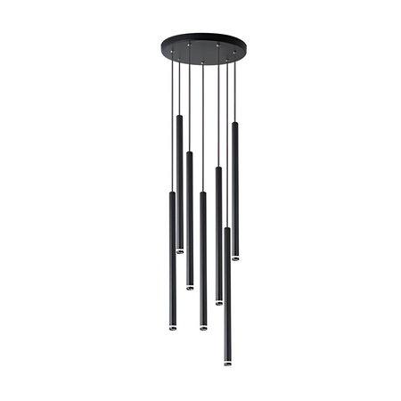 Lampa Wisząca Sufitowa PIERO 7xG9 Regulowana Czarna Okrągła MASTERLED