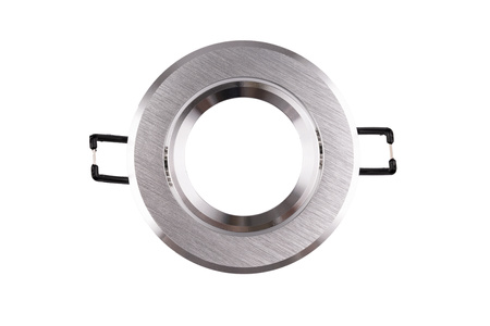 Oprawa Halogenowa Podtynkowa Lampa Sufitowa Okrągła Ruchoma GU10 MR16 Srebrna TRIAM LUMILED