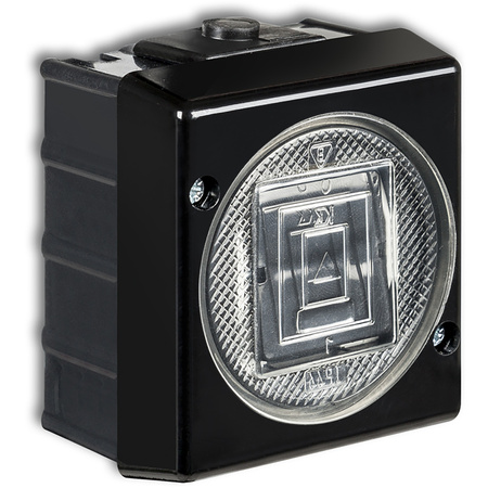 Łącznik Włącznik Hermetyczny Jednobiegunowy Natynkowy Senior IP44 KARLIK Czarny