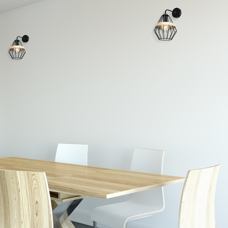 Lampa Ścienna Kinkiet CLIFF Czarna 1xE27 Milagro
