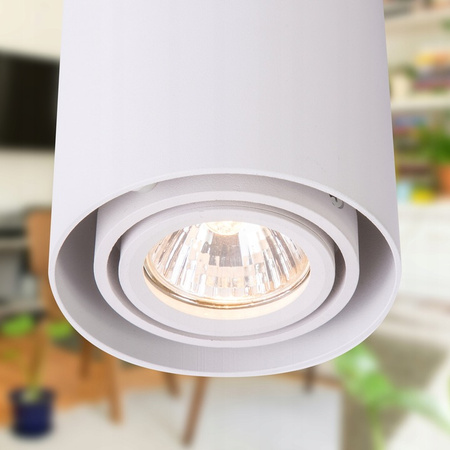 Oprawa Natynkowa Halogenowa Tuba Reflektor Spot GU10 Okrągła Ruchoma Biała Masterled