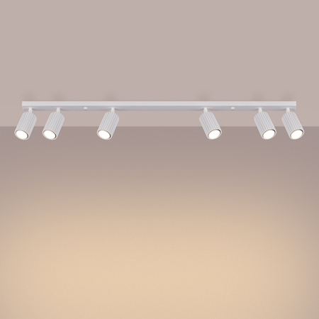 Lampa Sufitowa Reflektor Tuba Spot 6x GU10 Biała Karbon Deep Space SL.1547 Sollux