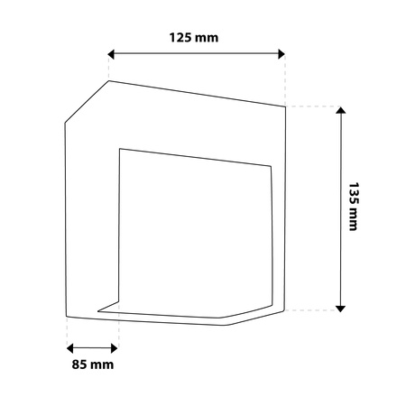Lampa Ogrodowa Ścienna LED Kinkiet Elewacyjny Zewnętrzny PIR IP54 12W 3000K RUBUS LUMILED