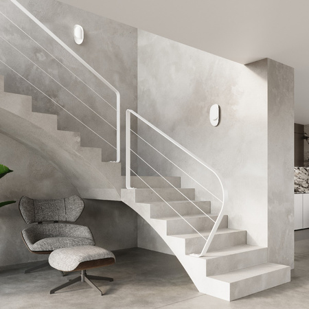 Lampa Ścienna Kinkiet G9 Owalna Biała Nowoczesna Tear Sollux