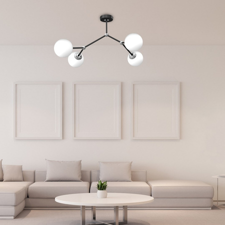 Lampa Sufitowa JOY Czarna 4xE14 Milagro