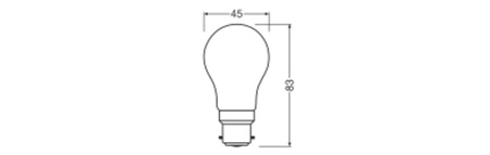 Żarówka LED P45 B22d 3.4W = 40W 470lm 2700K Ciepła 300° Performance Class Ledvance