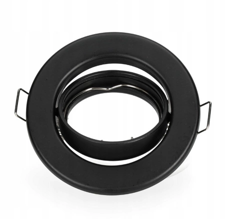 Oprawa Podtynkowa GU10 Halogenowa Wpuszczana Spot Oczko Czarna Okrągła Decoro Kobi