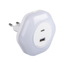 Lampka Orientacyjna LED BOLA USB Czujnik Zmierzchu 15W 4lm 3000K Ciepła Biała KANLUX
