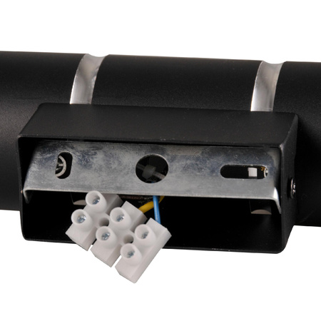 Kinkiet Ścienny Lampa Oprawa Natynkowa 2x GU10 Czarny Srebrny BAMBOO Sanico Goldlux