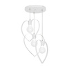 Lampa wisząca AMORE 3xE27 Serce Dziewczęca Delikatna Biała MLP9951 Milagro Metal