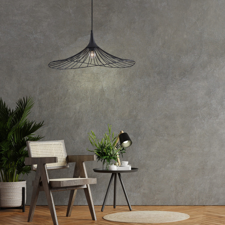 Lampa Sufitowa Wisząca Zwis E27 Czarna Arielle Sanico Goldlux