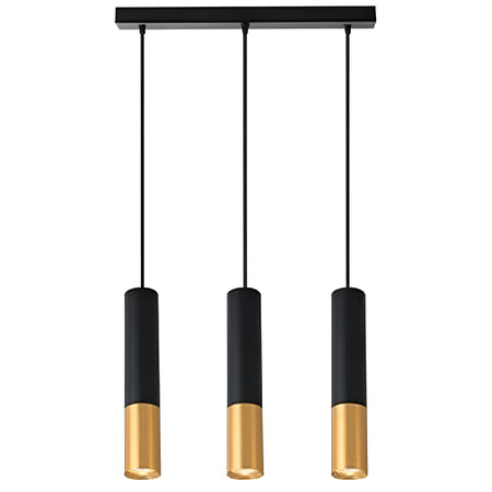 Lampa Wisząca Sufitowa KEON 3xGU10 Regulowana Czarno-Złota MASTERLED