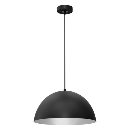 Lampa Wisząca Sufitowa BETA Czarna Biała 1xE27 35cm Milagro