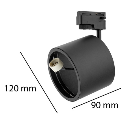 Reflektor szynowy Lampa sufitowa TONI ES111 Ruchomy czarny