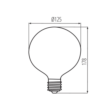 Żarówka LED E27 Edison G125 7W = 55W 725lm 2500K Ciepła Bursztynowa XLED Filament Kanlux
