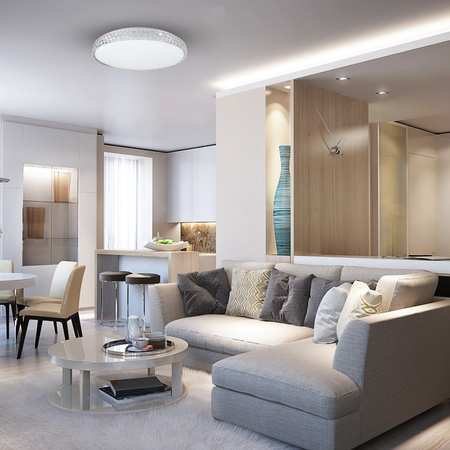 Plafon LED Lampa Sufitowa Natynkowa SHINY CLEAR 34W Ø490 mm Milagro