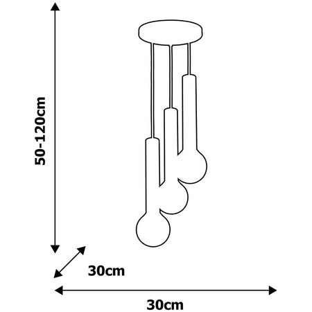 Lampa wisząca ZWIS czarno-biało-złota MiLAGRO AURIS 3x E14