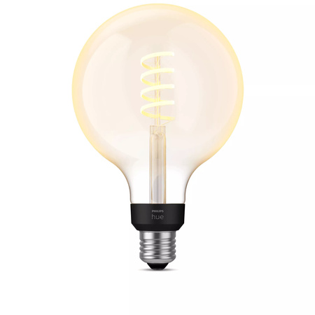 Żarówka LED E27 Kula G125 7W = 40W 550lm 2200-4500K CCT FILAMENT SMART Inteligentna Bluetooth ZigBee White Ambiance Philips HUE