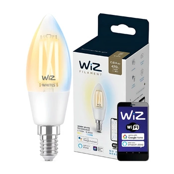 Żarówka LED E14 C35 4,9W = 40W 2700-6500K FILAMENT SMART WiFi WiZ