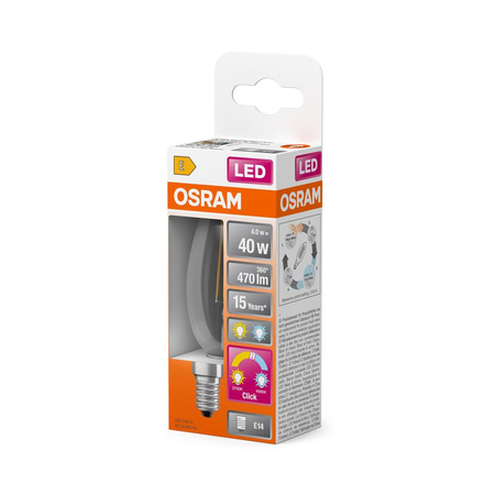 Żarówka LED B35 Świeczka E14 4W = 40W 470lm 2700-4000K CCT 300° RELAX and ACTIVE Osram