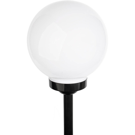 Lampa Solarna Ogrodowa LED Wbijana Biała Kula 25cm